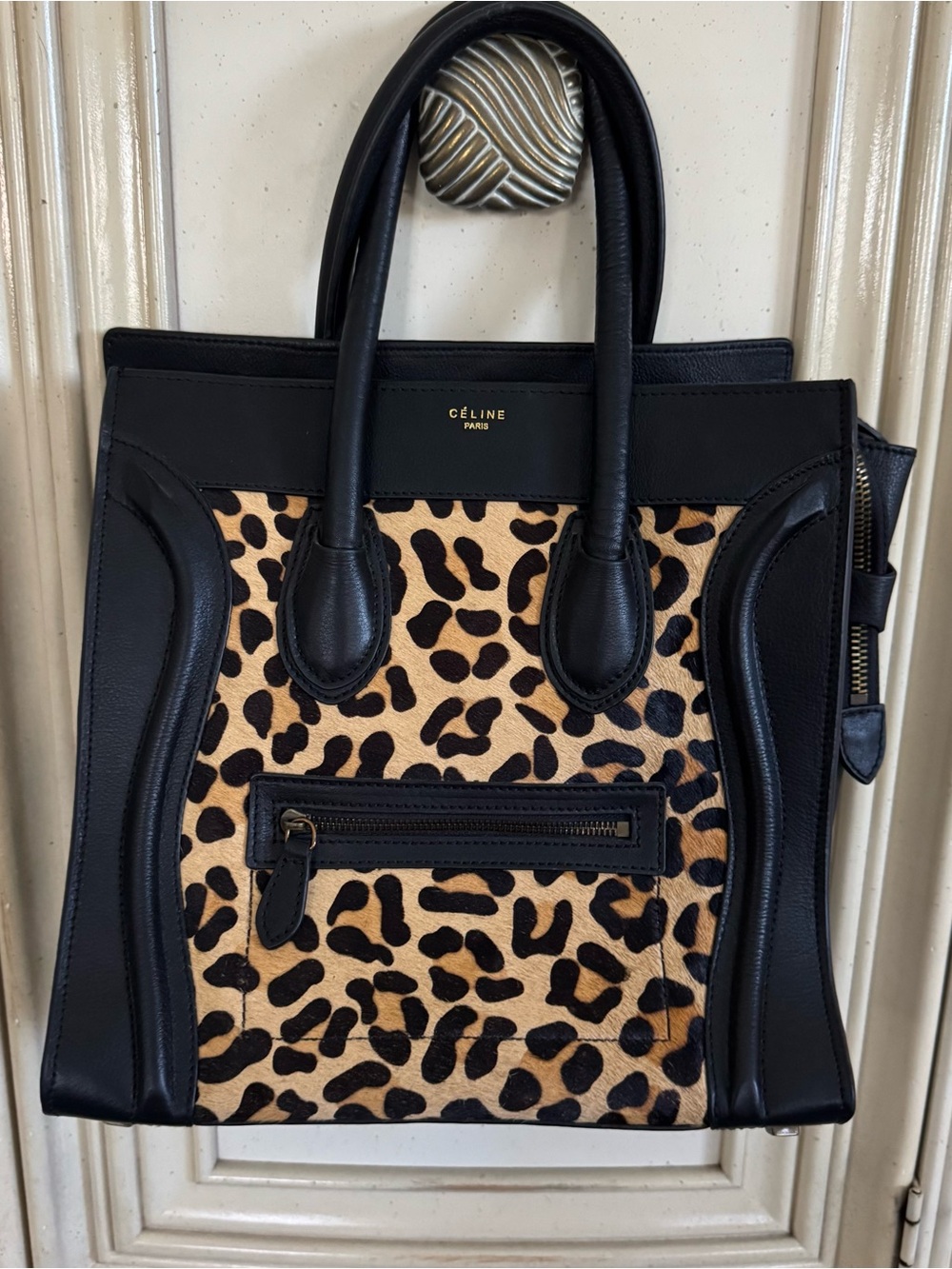 Black & Leopard Print handbag